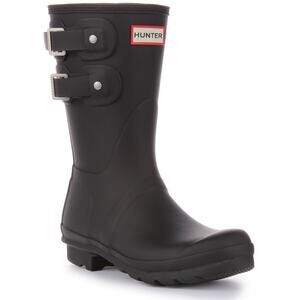 Hunter Short Multi Original Short Rubber Welly Womens Boots Black US 10